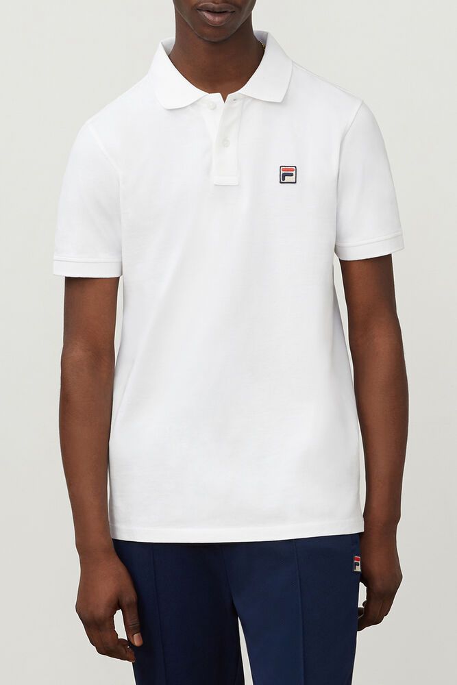 Fila Dante Polo White - Mens - 47061NFLV